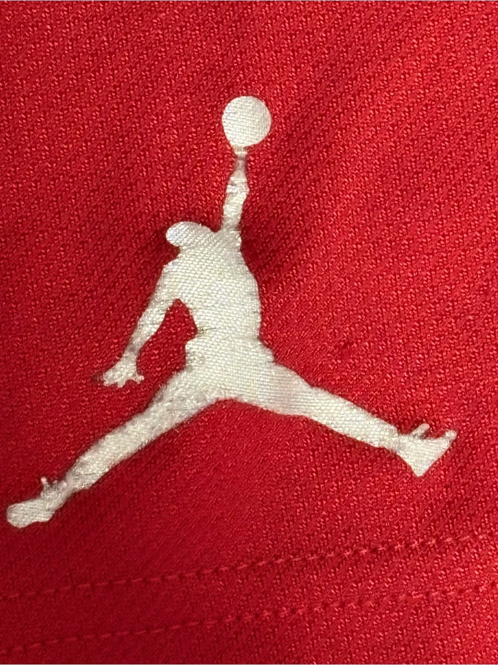 Jordan Red Men’s Athletic Basketball Shorts with White Accents
